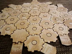 Settlers of Catan 6 player interlocking - add your own graphics!