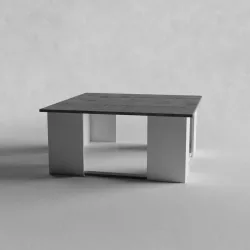 Sofatable concrete grey square 3D model