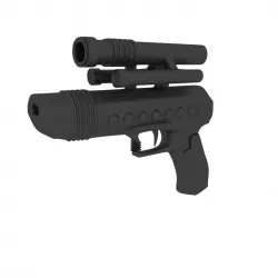 Space Laser Pistol Low-poly  3D model