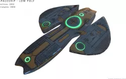 Spaceship - Low Poly Low-poly  3D model