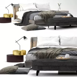 Spencer bed - by Minotti 3D model