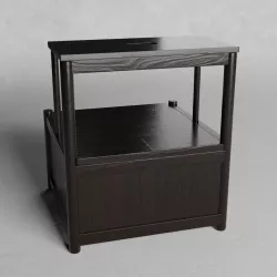 Stair chair wooden black painted 3D model