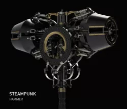 steampunk hammer weapon Thor game 3D model