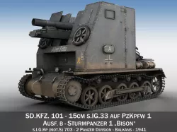 Sturmpanzer 1 - Bison - Alter Fritz - 2PzDiv 3D model