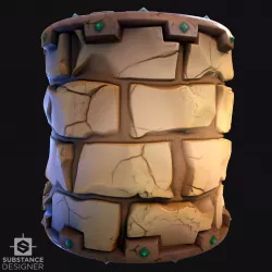 Stylized Desert Bricks - Substance Designer Graph Texture