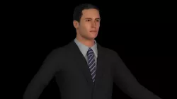 Suit Man Character Low-poly  3D model