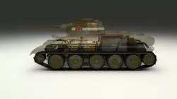 T-34 76 Interior Engine Bay Camo Full 3D model