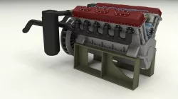 T-34 Engine 3D model