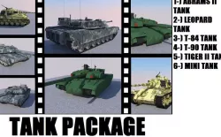 TANK PACKAGE Low-poly  3D model