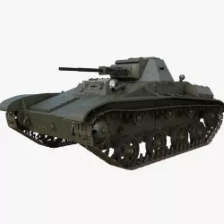 Tank T 60 Soviet Mental ray 3D model