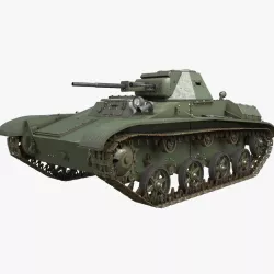 Tank T 60 Soviet Vray 3D model