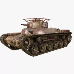 Tank Type 97 Chi Ha Japan Mental Ray 3D model