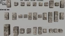 wall stone Low-poly  3D model
