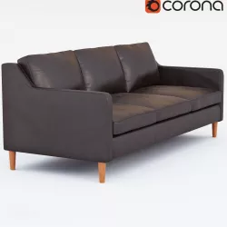West Elm Hamilton Leather Sofa 3D model