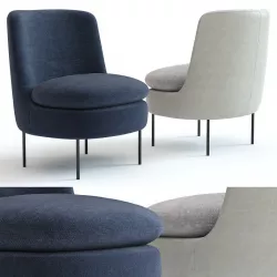 West Elm Modern Curved Chair 3D model
