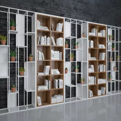 White Book Shelf 3D model