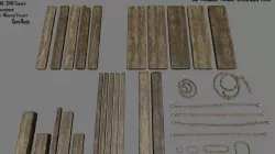 woods and ropes Low-poly  3D model
