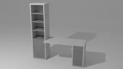 Work Table Low-poly  3D model