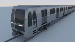 Yauza metro train Low-poly  3D model