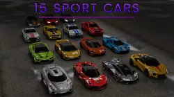 15 Sport Cars Pack Low-poly 3D model