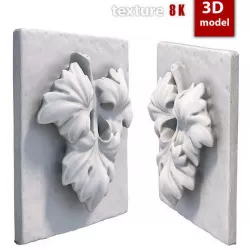 359 Plaster bas-relief Low-poly 3D model