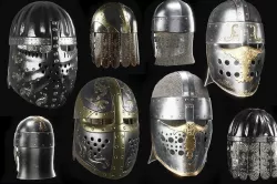 4 Medieval Helmet Low-poly 3D model