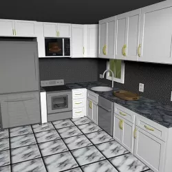 A kitchen 3D model 3D model