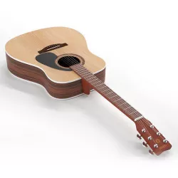 Acoustic guitar 6 strings three color deck 3D model