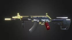 Ak-47-custom-vip Gun-weapon model Low-poly 3D model