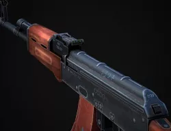AK 47 Mobile or PC F2P Ready Low Poly Low-poly 3D model
