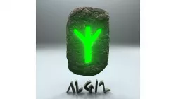 Algiz Viking rune 3D model