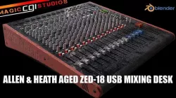 Allen and Heath ZED-18 - Worn Aged USB Mixing Desk 3D model
