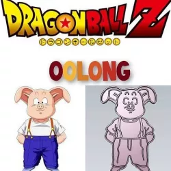 Amazing Dragon Ball Character Oolong Cookie Cutter Decoration 3D model
