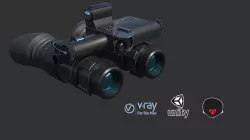 AN-PVS-23  Night vision goggles Low-poly 3D model