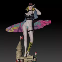 Android 18 Surfer Version 3D model