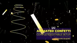 Animated Confetti 3D model