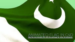 Animated Flag- Wired Transitional Flag  3D model