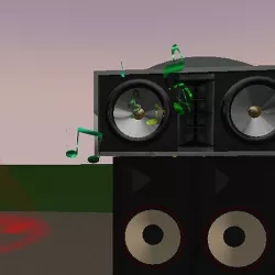 animated music notes Low-poly 3D model