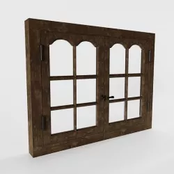 Antique Victorian Window Low-poly 3D model