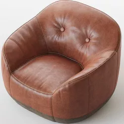 Armchair  Natuzzi  Furrow 3D model