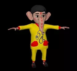 Bal Ganesha Low-poly 3D model