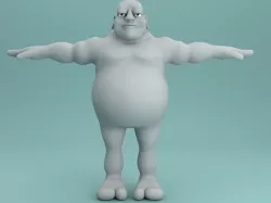 BaldMan Low-poly 3D model