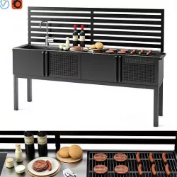 Barbecue 02 3D model