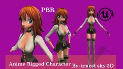 Base Mesh Anime Low-poly 3D model