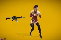 Battle Royale Femme Fatale Low-poly 3D model