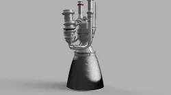 BE4 Rocket engine simplified model 3D model