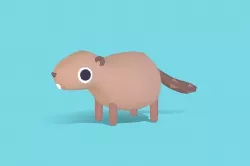 Benjo the Beaver - Quirky Series Low-poly 3D model