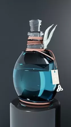 Blue Glass Potion 3D model