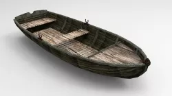 Boat wood Low-poly 3D model