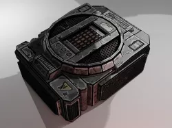 Borderlands Style Steam Compressor 02 Low-poly 3D model